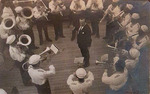 Orchestra di bordo del "Rex" durante le prove, anni '30